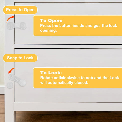 8 Packs Cabinet Door Locks for Baby Proof and Child Safety Cabinet Locks with Adhesive for Drawer Cupboards Fridge Closet Pantry Childproof Safety...