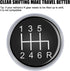 Universal Shift Knob 6 Speed Manual Gearbox Shift Knobs Fit for Most Car Transport Vehicles?Round Head R Down?...