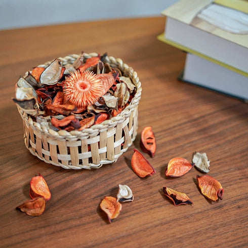 Qingbei Rina Fall Potpourri Bags,Orange Scented Potpourri Dried Flowers, Autumn Decorative Bowl Vase Filler,Home Fragrance,Harvest Farmhouse Bathr...