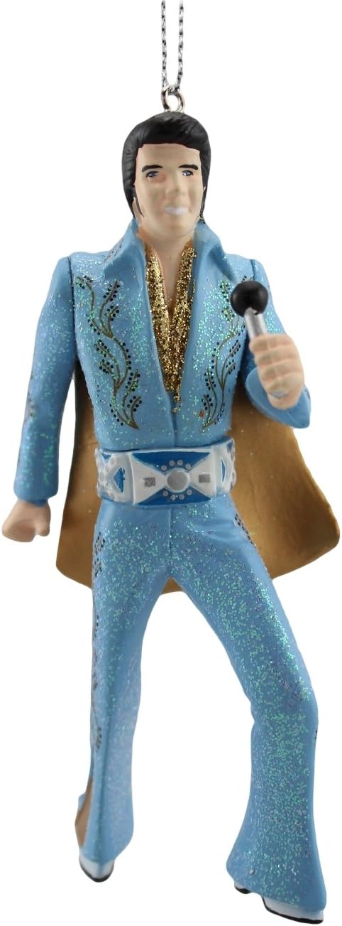 Kurt Adler Elvis in Blue Suit Blow Mold Ornament...