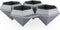 True Zoo Jumbo Iced Out Diamond Ice Tray, Silicone Mold and Ice Cube Tray for Cocktails, Makes 4 Ice Cubes, Grey, Set of 1...