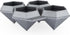 True Zoo Jumbo Iced Out Diamond Ice Tray, Silicone Mold and Ice Cube Tray for Cocktails, Makes 4 Ice Cubes, Grey, Set of 1...