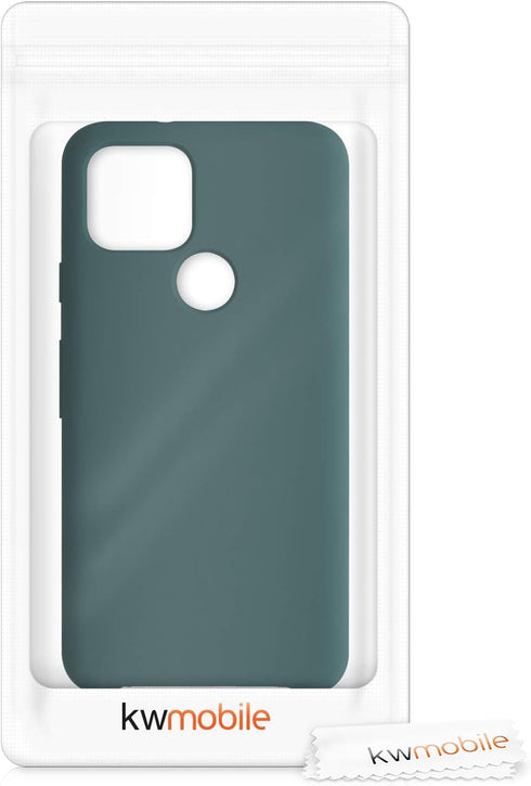kwmobile Case Compatible with Google Pixel 5 Case - TPU Silicone Phone Cover with Soft Finish - Blue Green...