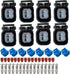 8PCS Performance 60131 Fuel Injector Connector Kit Compatible with EV6/USCar Style Injectors...