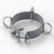 TANG Sunshades Depot 3" inch D-Ring Clamp for Sun Shade Sail Pole Stand Post Heavy-Duty Awning Canopy Support Poles Space Grey Steel Fence Corner ...