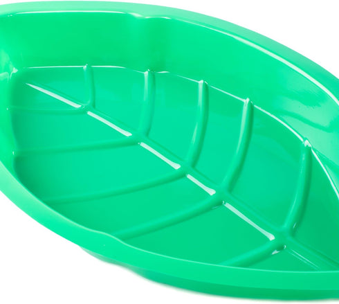 Super Z Outlet Palm Leaf Hawaii Style Food Reusable Snack Tray, Cookies, Chips, Candy Dip for Jungle Island Themed Party Decorations Platter (12 P...