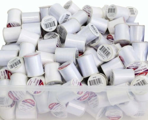 24 Pack Bulk Buy Allary 100% Polyester 200 Yds Sewing Threads (White)...
