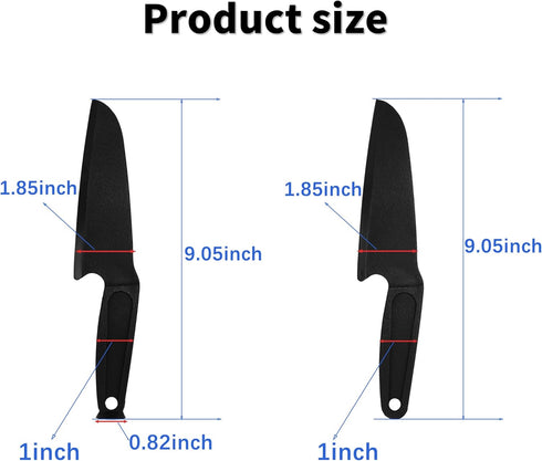 2 pcs Nylon knife plastic knife lightweight and safe, Chef Knives suitable for cutting fruits, vegetables, pizza, cakes?bread...