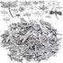 100g (About 50-80pcs) Antique Silver Dragonfly Charms Tibetan Insect Charms Pendants Craft Supplies for Bracelets Necklace Jewelry Making...