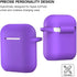 ATUAT Compatible with AirPods Case Cover, Full Protective Silicone Skin Dust-Proof Designed for Apple AirPods 1st 2nd Generation with Keychain, Fr...