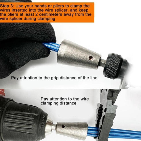 1Pc Wire Twister,Wire Twisting Tool,Electrical Wire Twister Tool for Drill,Spin Twisting Wire Connector Socket,Wire Terminals Power Tool for Power...