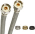 Fluidmaster B4F30CU Faucet Connector, Braided Stainless Steel - 3/8 Compression, 7/16 Compression, 1/2 Compression, or 1/2 F.I.P. Thread x 1/2 F.I...