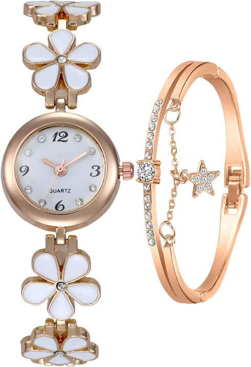 Women's bracelet watch fashion item waterproof quartz flower shaped watch...