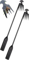 2PCS Weed Puller Tool, Weeding Artifact Uprooting Weeding Tool, Garden Planting Weed Pulling Tool with Handle 4 Teeth Manganese Steel for Vegetabl...