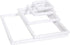 17 X 11" Plastic Cross Stitch Frame Square Embroidery Hoop White DIY Sewing Tools Sewing Hoop Handhold Craft Clip Embroidery Snap Frame Hoop for C...