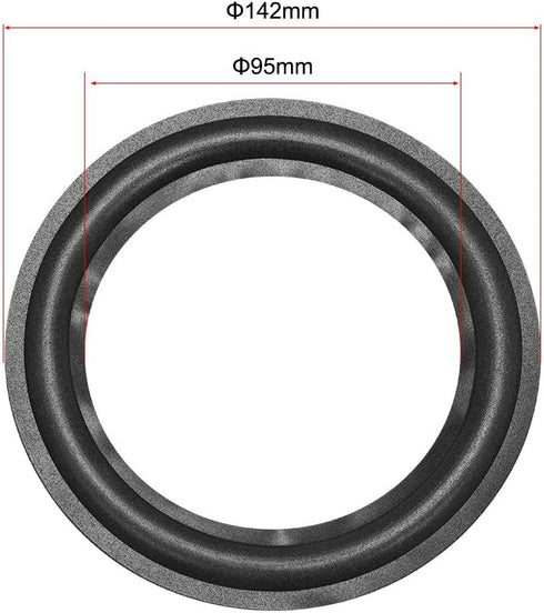 uxcell 5.5" 5.5 Inch Speaker Foam Edge Surround Ring Replacement Parts for Speaker Repair or DIY 4pcs...