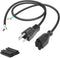 QTEATAK Male and Female Connector Extension Cord 125V 15A 2-Pole 3-Wire 50cm Female Connector and 100cm Male Straight Blade Plug with AWG14 Cables...