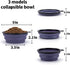SLSON Dog Bowls Pet Collapsible Bowl with Cover Lids,2 Pack Dog Travel Bowls Portable Foldable Cat Water Dish Bowl for Pets Walking Parking Campin...