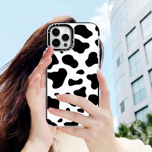 Abbery Designed for iPhone 12 Pro Max Case Cow, Cute Clear with Cow Print Pattern Design Soft Silicone TPU Sturdy Shockproof Protective Woman Girl...