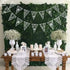 Cheerland 4 Pcs White Floral Lace Pennant Banner Triangle Bunting Garland Wedding Decoration Bridal Shower Decorations Anniversary Baby Baptisim D...
