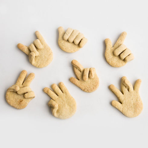 Suck UK Hand Cookie Cutter - Hand Shaped Novelty Cookie Cutter - Plastic Pastry Cutters - Funny Baking Tools & Accessories for Kids - Finger Shape...