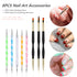 5PCS Dotting Pens with 3 PCS Nail Painting Brushes, Double Ended Brush and Dotting Tool Kit, Nail Art Design Tools...
