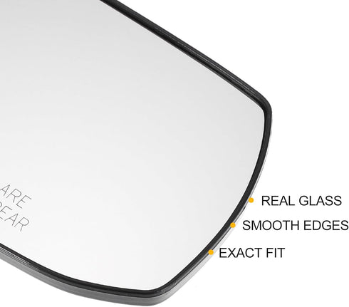 X AUTOHAUX Car Rearview Right Passenger Side Mirror Glass Replacement W/Backing Plate Heated White Glass for Nissan Altima Sentra 2013 2014 2015 2...