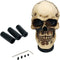 Resin Skull Gear Shift Knob, Crack Pattern Skull Shape Decorative Gear Universal Manual Shifter Knob for Car Modification...