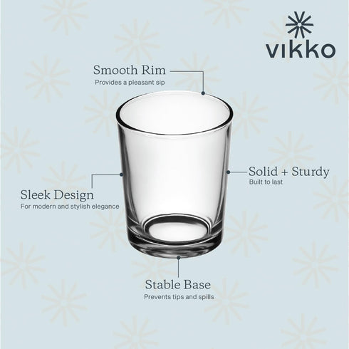 Vikko Small Orange Fruit Juice Glasses, 5 oz, Set of 6, Durable Glass Tumblers, Dishwasher Safe...