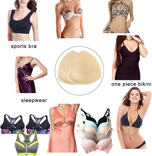 Hicdaw 6-8 Pairs Bra Pads Inserts Bra Cups Insert Sports Bra Pad Insert Sew in Bra Cups for Women...