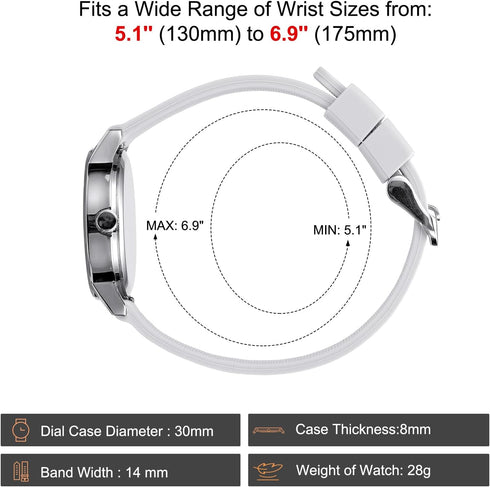 ManChDa Nurse Watch Nursing Watch Medical Watch for Women Waterproof Watch with Second Hand Easy to Read Watch Military Time Watch Luminous Watch ...