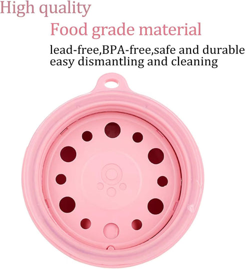 Dog Water Bottle, Leak Proof Portable Puppy Water Dispenser with Drinking Feeder for Pets Outdoor Walking, Hiking, Travel (12OZ, Pink)...