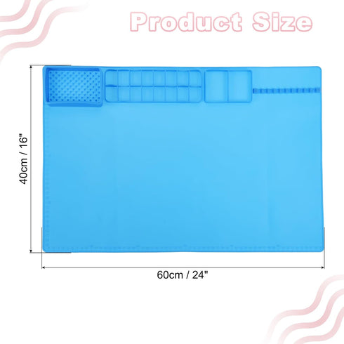 PATIKIL Silicone Painting Craft Mat 16x24 Inches,Painting Station with 16 Color Dividers and 2 Paint Dividers for Art, DIY, Drawing, Clay and Play...