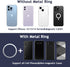 Magnetic Phone Ring Holder for MagSafe Grip Kickstand Adjustable Cellphone Ring Stand Mag Safe Accessories for iPhone15/ 14/13/12 Series Removable...