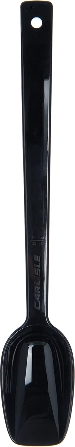 Carlisle FoodService Products Plastic Solid Spoon, 10 Inches, Black, (Pack of 12)...