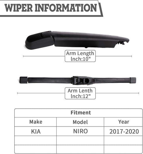 Rear Wiper Arm Blade Nut Set Replacement for KIA NIRO 2017-2020, Rear Wiper Cover Accessories Assembly, Wiper Cap Set for Back Windshield Window S...