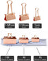 Large Rose Gold Binder Clips 1.6 inch 24 pcs, Capacity 0.66 Inch 41 mm fold clips, Large Binder Clips, Paper Binder Clips, Large Paper Clips, Offi...