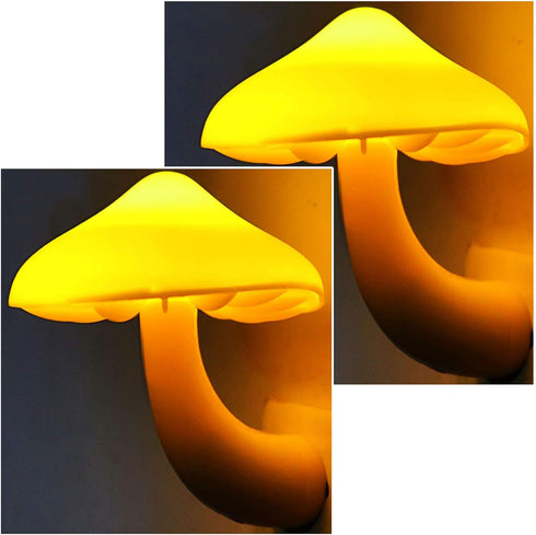 AUSAYE 2Pack Mushroom Night Light Plug in Lamp,Led Lights for Adults Kids Baby Children NightLight Wall Decor Lamp Bedroom Bathroom,Toilet,Stairs,...