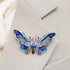 Crystal Butterfly Brooch | Enamel Lapel Pin for women | butterfly display case | Stunning Insect Ornament...