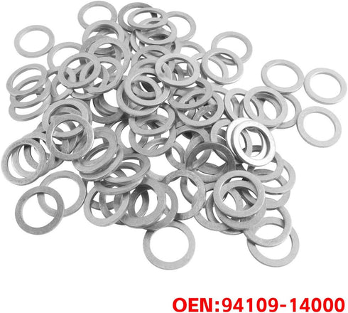 50 Pcs Oil Drain Plug Gaskets, Engine Crush Washer for Car Oil, Aluminum Oil Bottom Screw Gasket, Seal Ring Used for Oil Change, Compatible with P...