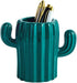 Ceramic Pen Holder Cactus Pencil Holder Cute Pens Cup for Desk for Kids Cute Cactus Office Decor Desk Accessories Pencil Cup Pot Desk Organizer (D...