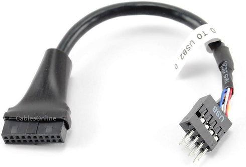 CablesOnline 4" USB 3.0 20-Pin Motherboard Header Female to USB 2.0 8-Pin Male Adapter (USB3-AD24)...