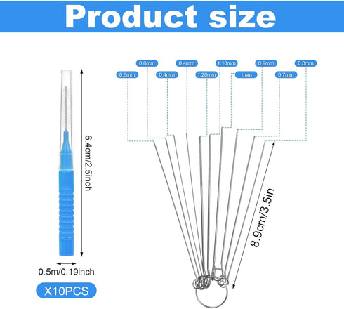10pcs Shower Head Cleaning Tool, Shower Head Cleaner Picks with 10 Shower Head Cleaner Brush Gap Hole Anti-Clogging Cleaning Brush for Shower Head...