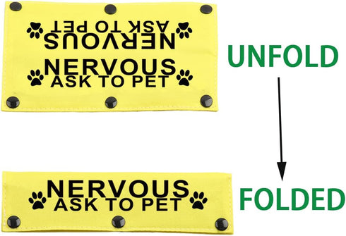 JXGZSO Nervous Rescue Ask to Pet Dog Leash Wrap Rescue Dogs Anxious Dogs Leash Sleeve Cover (N ASK to PET DLS)...