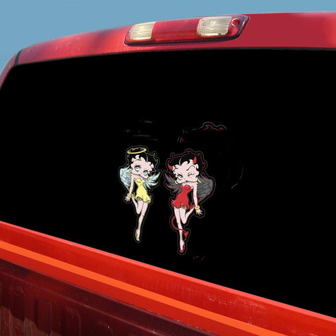 Chroma Graphics 025057 Betty Boop Devil/Angel Stick Onz Decal, 1 Pack, Red/Yellow, 6x8...