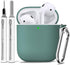 Airpods Case Cover 2&1 with Cleaner Kit,Soft Silicone Protective Cover for Apple AirPods 2nd/1st Generation Charging Case with Keychain,Shockproof...