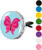 Wild Essentials Pink Butterfly Essential Oil Car Vent Diffuser, Stainless Steel Locket Pendant with 8 Color Refill Pads, Customizable Air Freshene...
