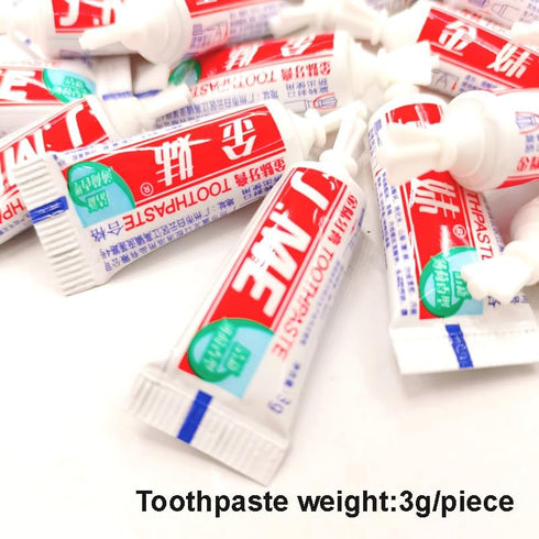 Jm Travel 0.1ounce Pocket Toothpaste for Hotel Outdoor Activities Camping Personal Teeth Care Agent Pack of 50...