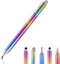 Capacitive Stylus Pen, 4-in-1 High Sensitivity and Precision Touch Screen Stylus Clear Disc Tip,Black Rubber Tip &Mesh Fiber Tip Compatible with U...