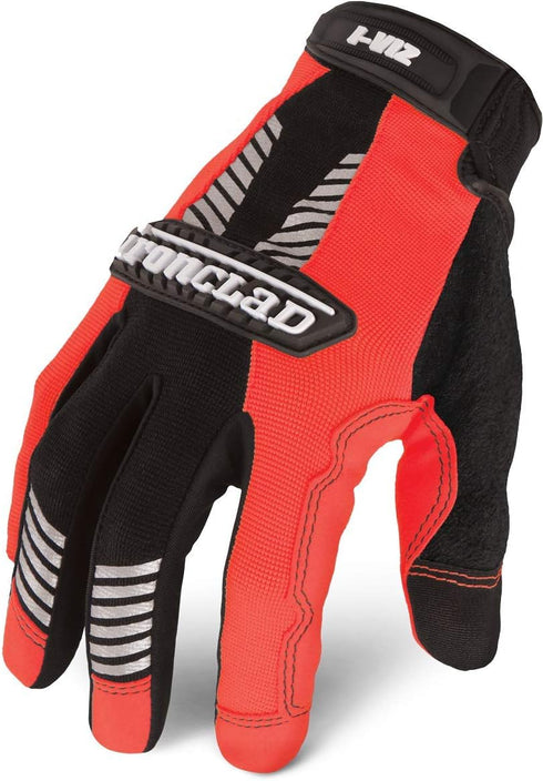 Ironclad IVO2-04-L I-Viz Reflective Orange 2 Glove, Large, 1-Pack...